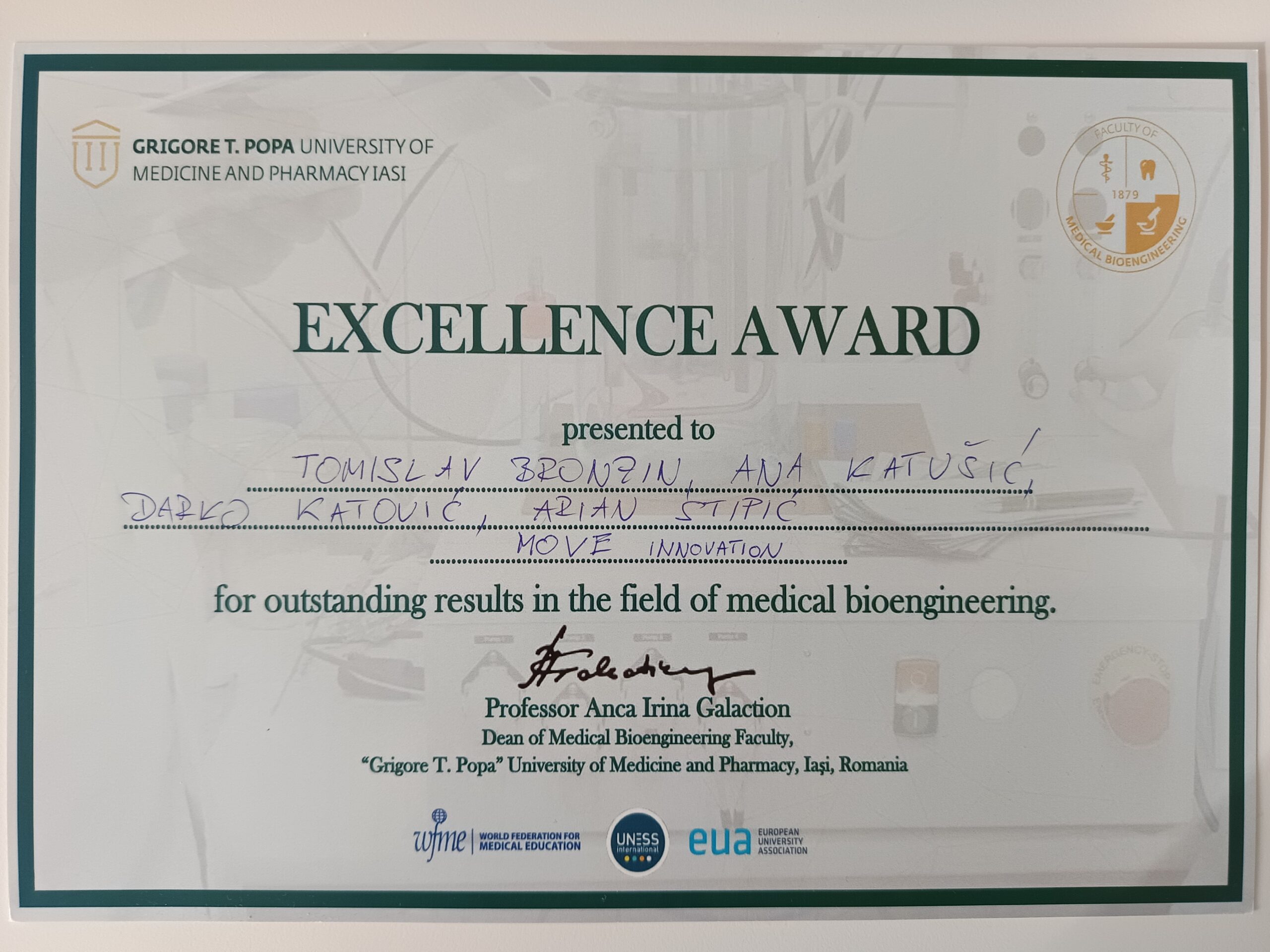 MOVEModel INOVA 2026 Univers Medicine Iasi Excellence Award